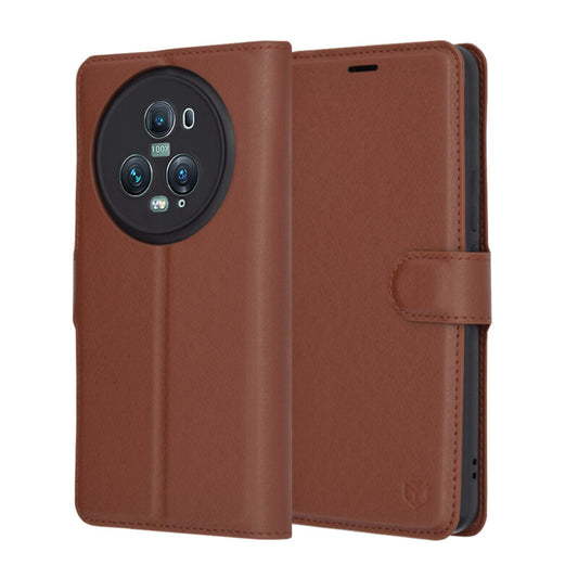 Futrola za Honor Magic5 Pro, Techsuit, Leather Folio, Braon