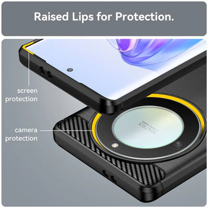 Futrola za Honor Magic6 Lite, Techsuit, Karbon, Crna