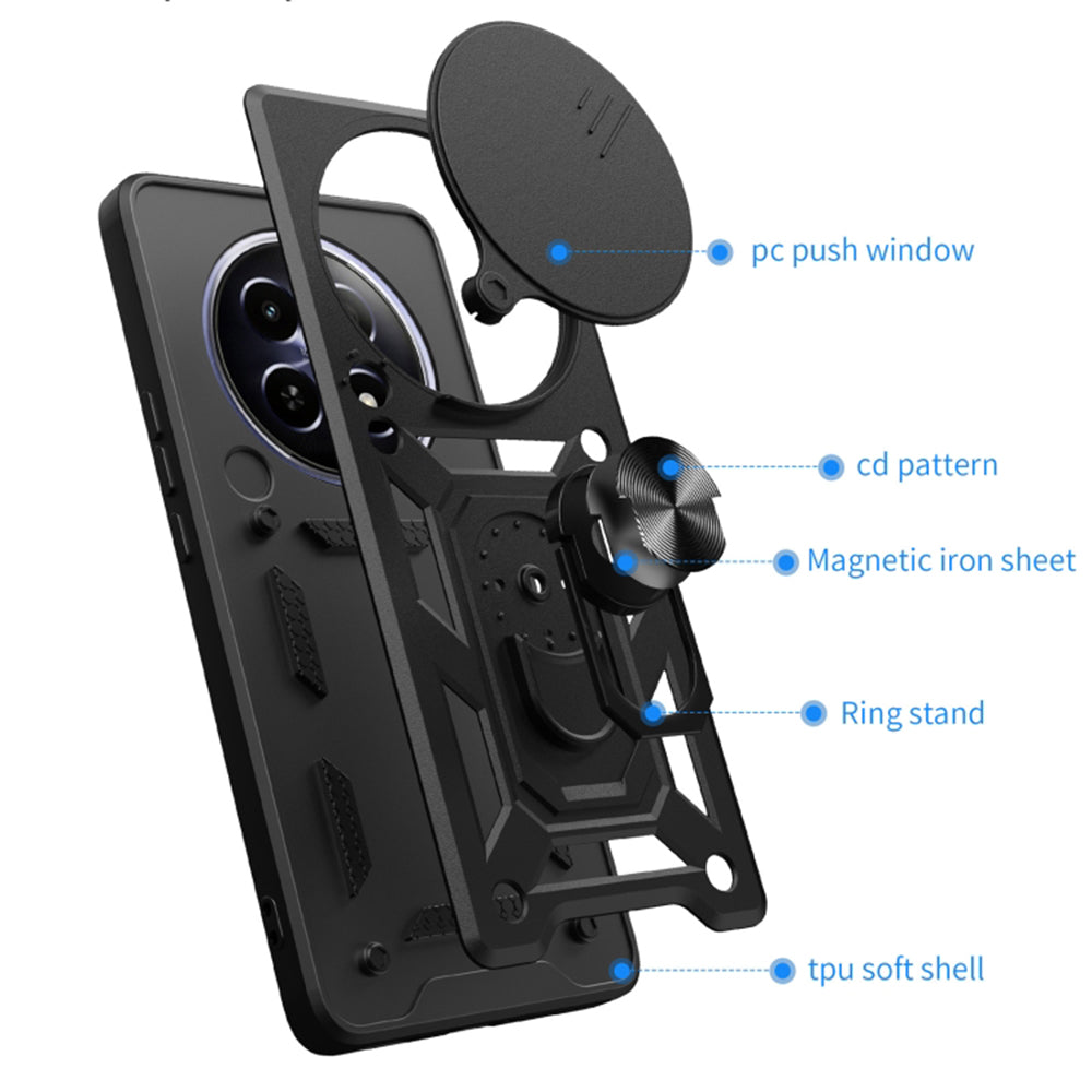 Futrola za Honor Magic6 Pro, Techsuit, CamShield, Crna