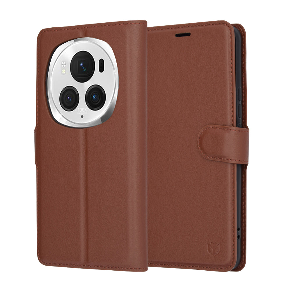 Futrola za Honor Magic6 Pro, Techsuit, Leather Folio, Braon