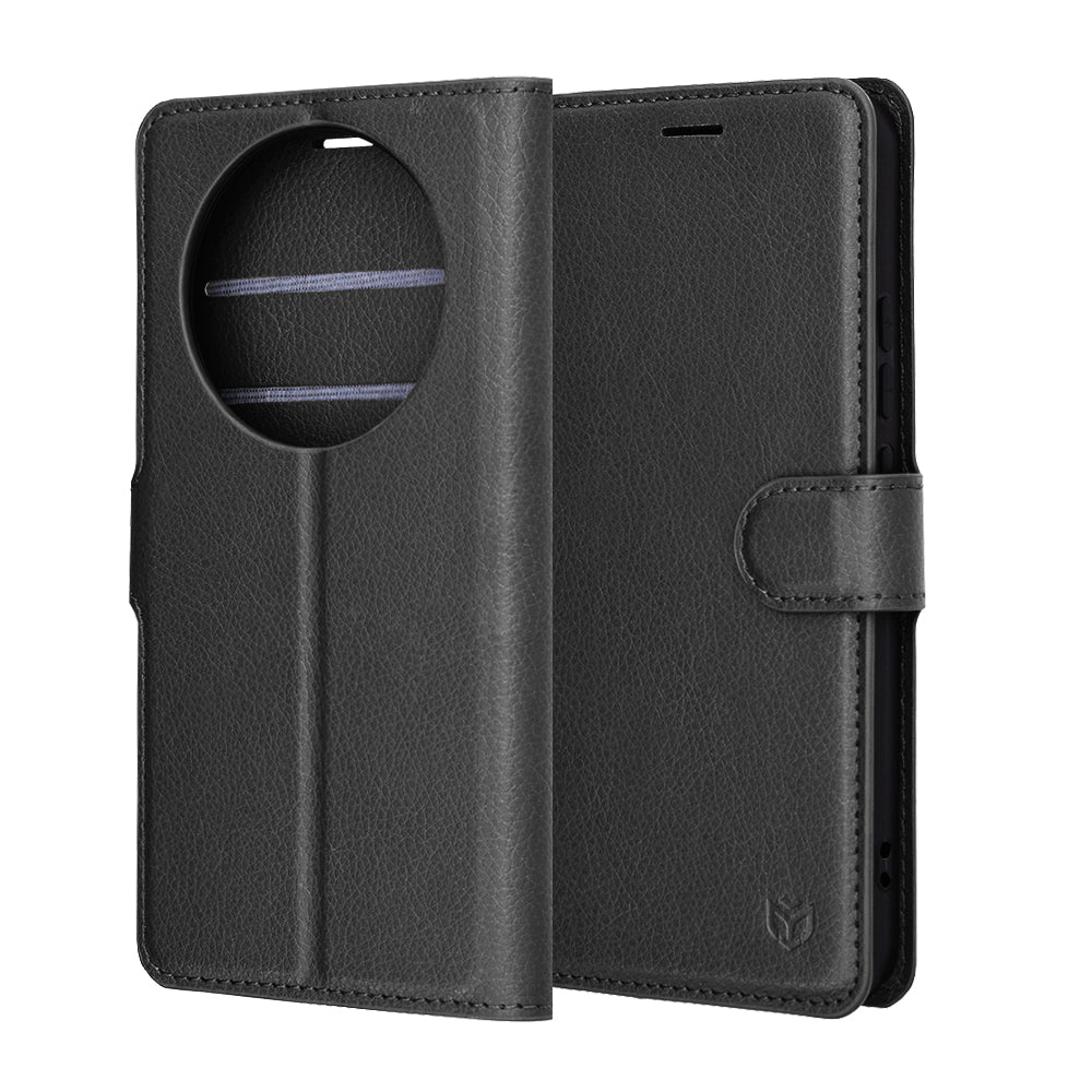 Futrola za Honor Magic8 Lite, Techsuit, Leather Folio, Crna