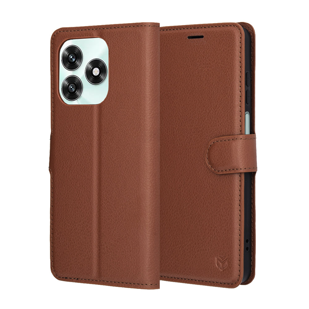 Futrola za Honor X5c Plus, Techsuit, Leather Folio, Braon