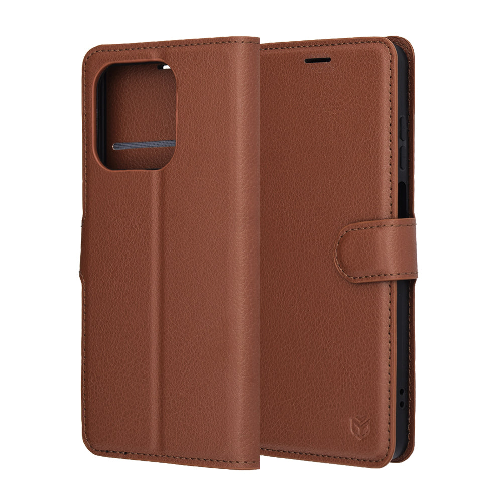 Futrola za Honor X5c Plus, Techsuit, Leather Folio, Braon