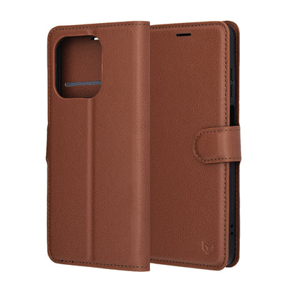 Futrola za Honor X5c Plus, Techsuit, Leather Folio, Braon