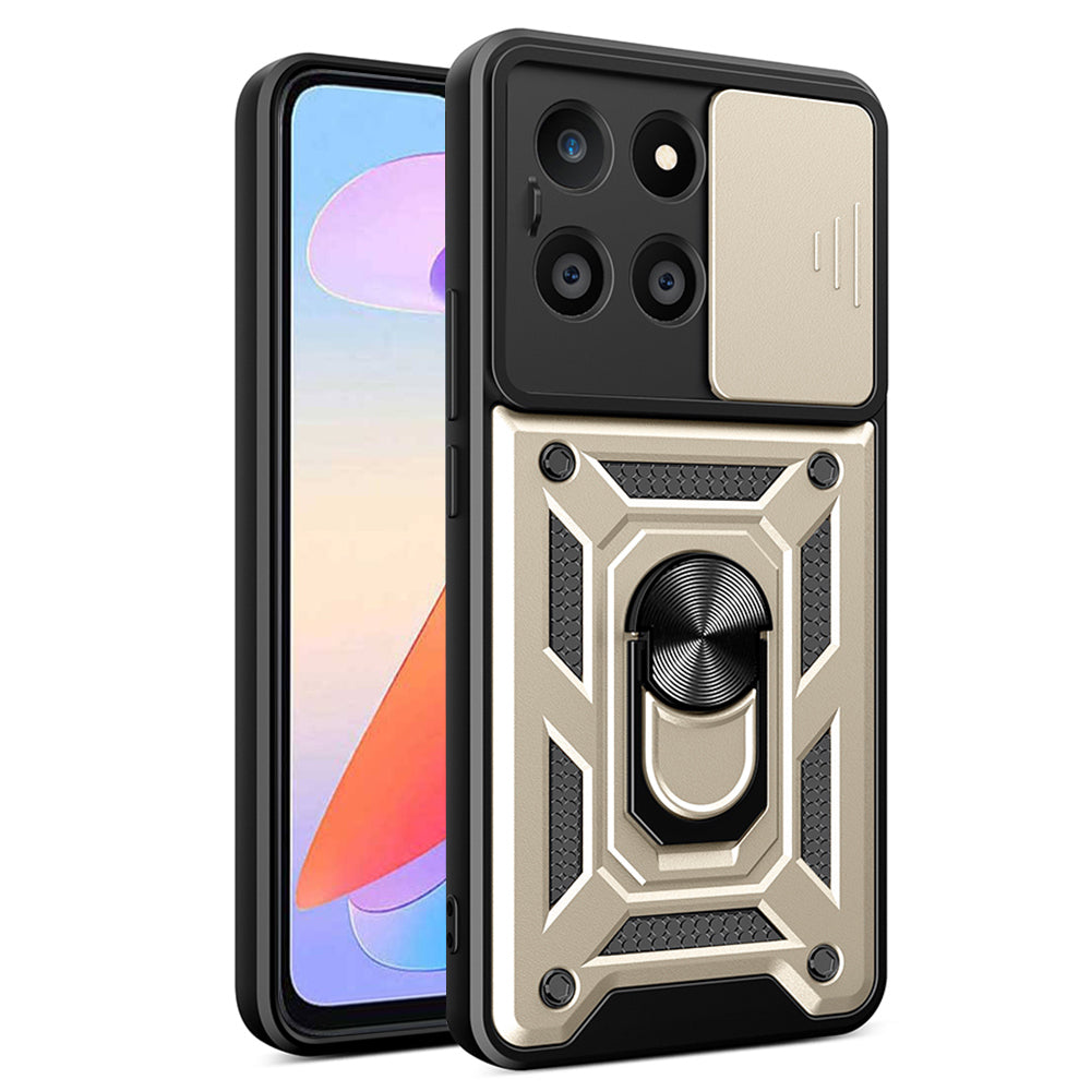 Futrola za Honor X6a, Techsuit, CamShield, Zlatna