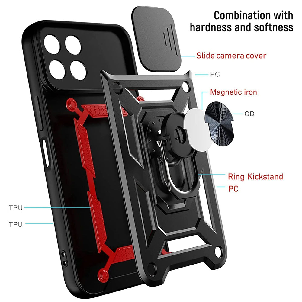 Futrola za Honor X6a, Techsuit, CamShield, Crna