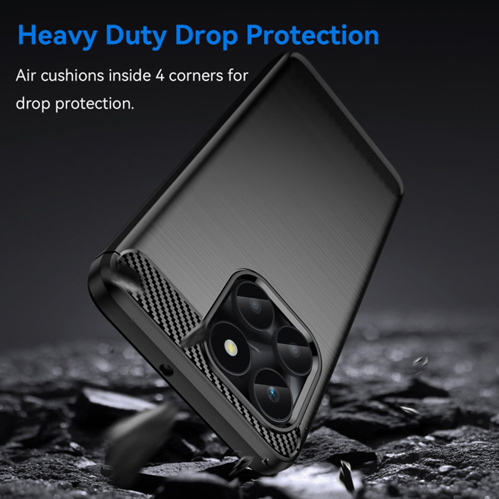 Futrola za Honor X6a, Techsuit, Karbon, Crna