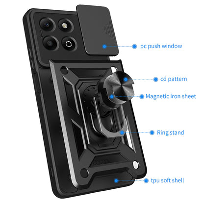 Futrola za Honor X6b, Techsuit, CamShield, Crna