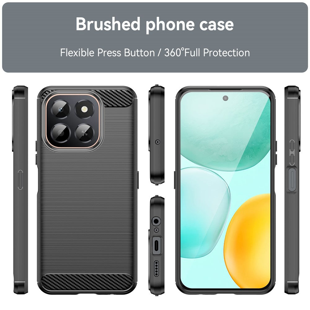 Futrola za Honor X6c, Techsuit, Karbon, Crna
