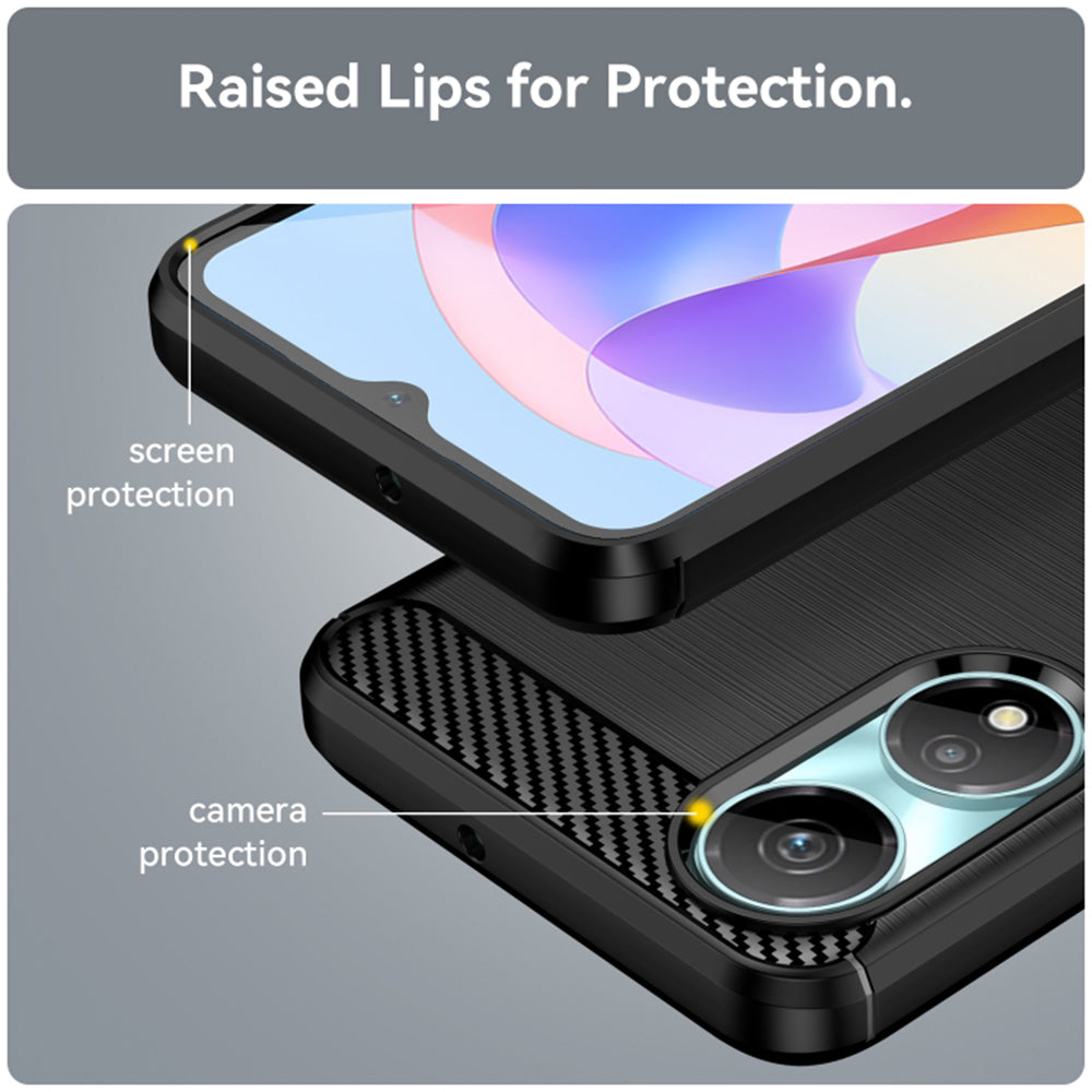 Futrola za Honor X7b 5G / 90 Smart / X7b 4G, Techsuit, Karbon, Crna