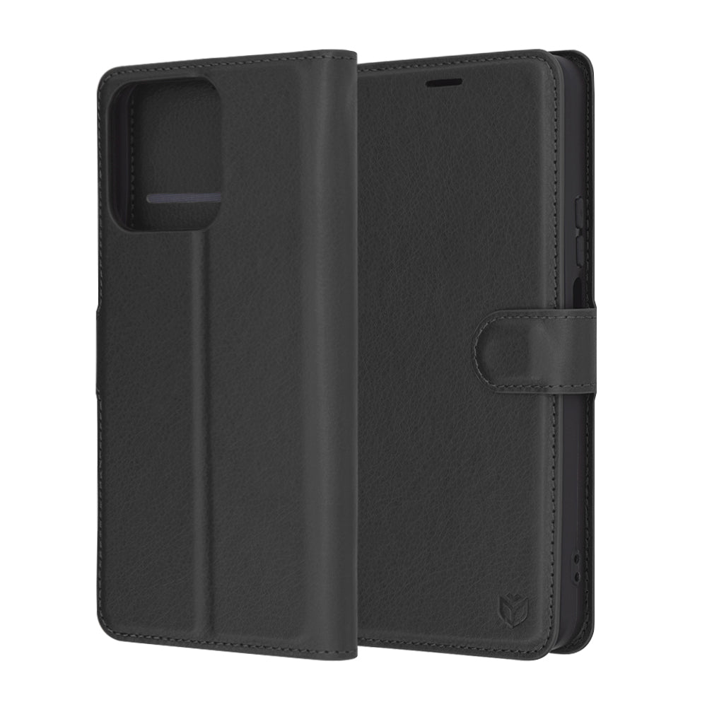 Futrola za Honor X7c / 200 Smart, Techsuit, Leather Folio, Crna