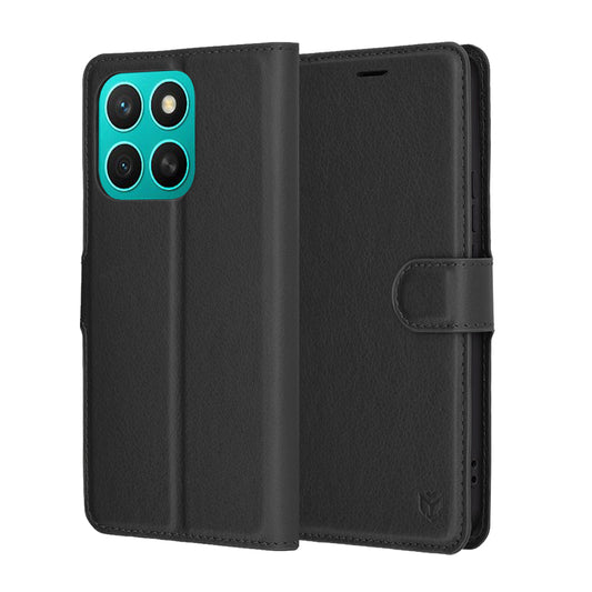 Futrola za Honor X8c, Techsuit, Leather Folio, Crna