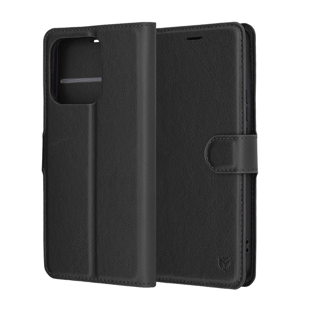 Futrola za Honor X8c, Techsuit, Leather Folio, Crna