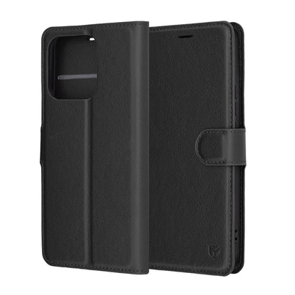 Futrola za Honor X8c, Techsuit, Leather Folio, Crna