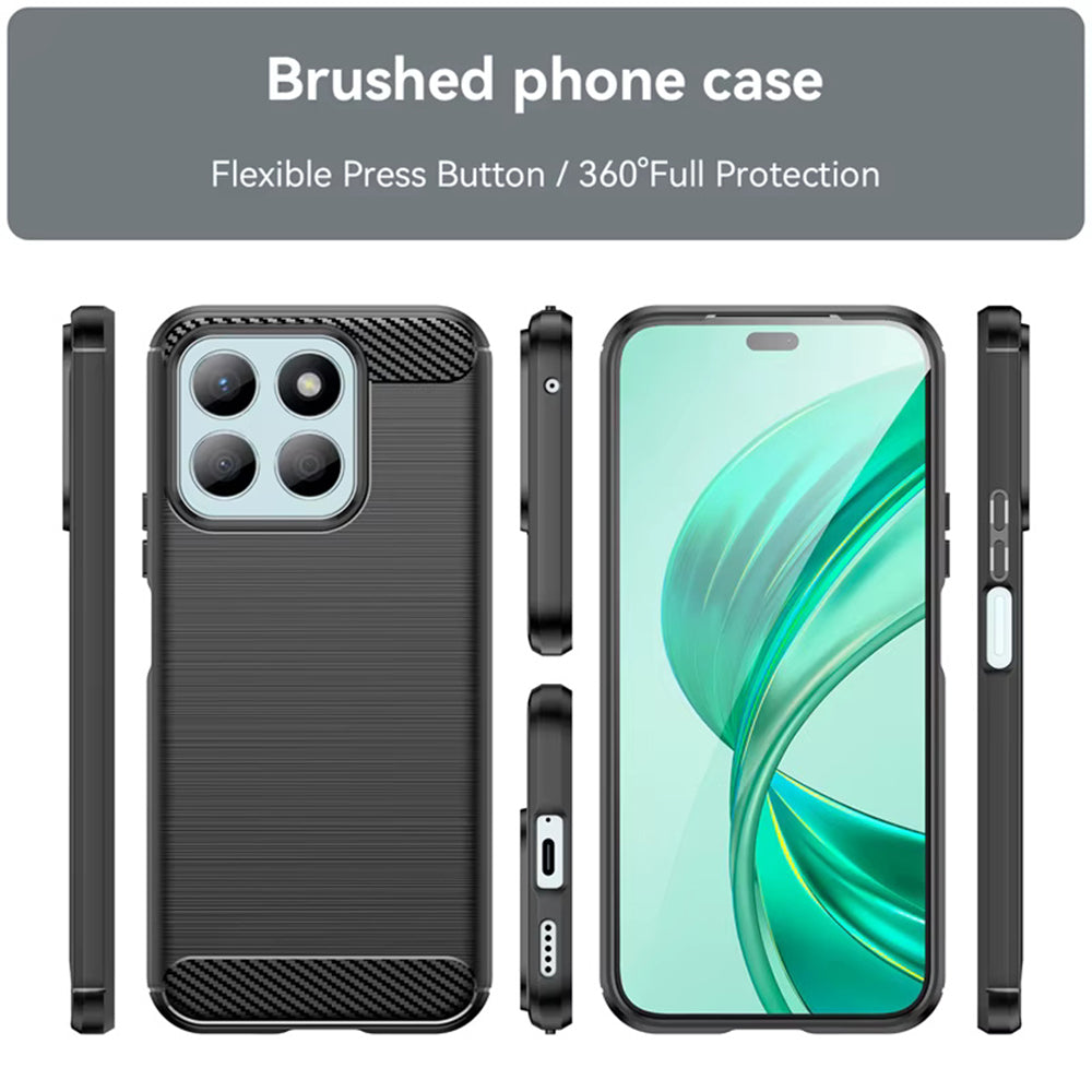 Futrola za Honor X8c, Techsuit, Karbon, Crna
