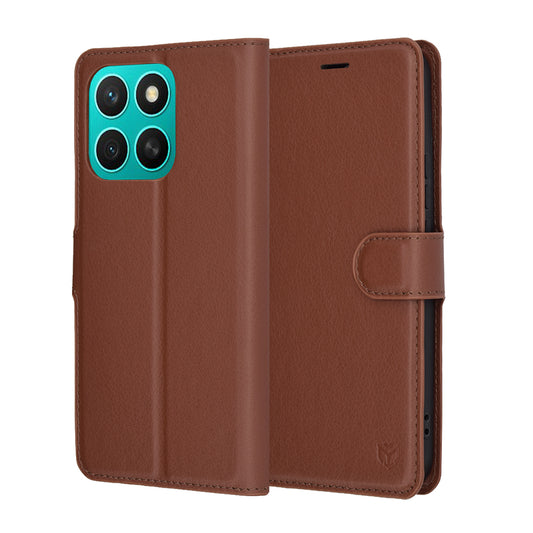 Futrola za Honor X8c, Techsuit, Leather Folio, Braon