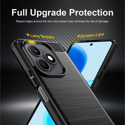 Futrola za Honor X8d, Techsuit, Karbon, Crna