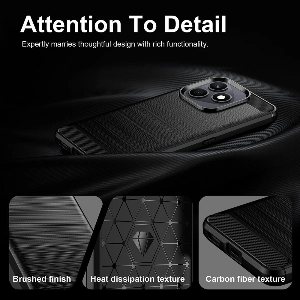 Futrola za Honor X8d, Techsuit, Karbon, Crna
