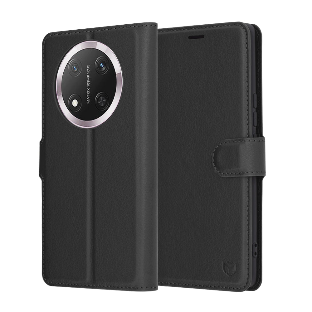Futrola za Honor X9c / Magic7 Lite, Techsuit, Leather Folio, Crna