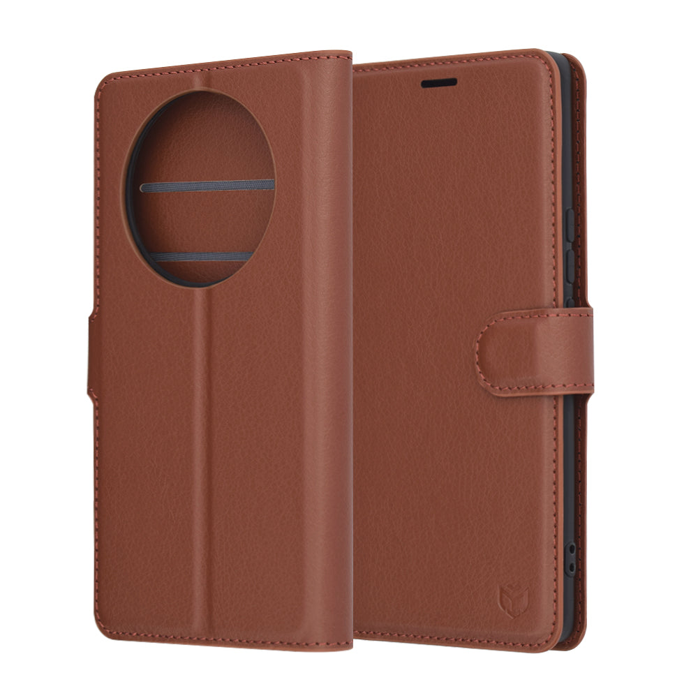 Futrola za Honor X9c / Magic7 Lite, Techsuit, Leather Folio, Braon