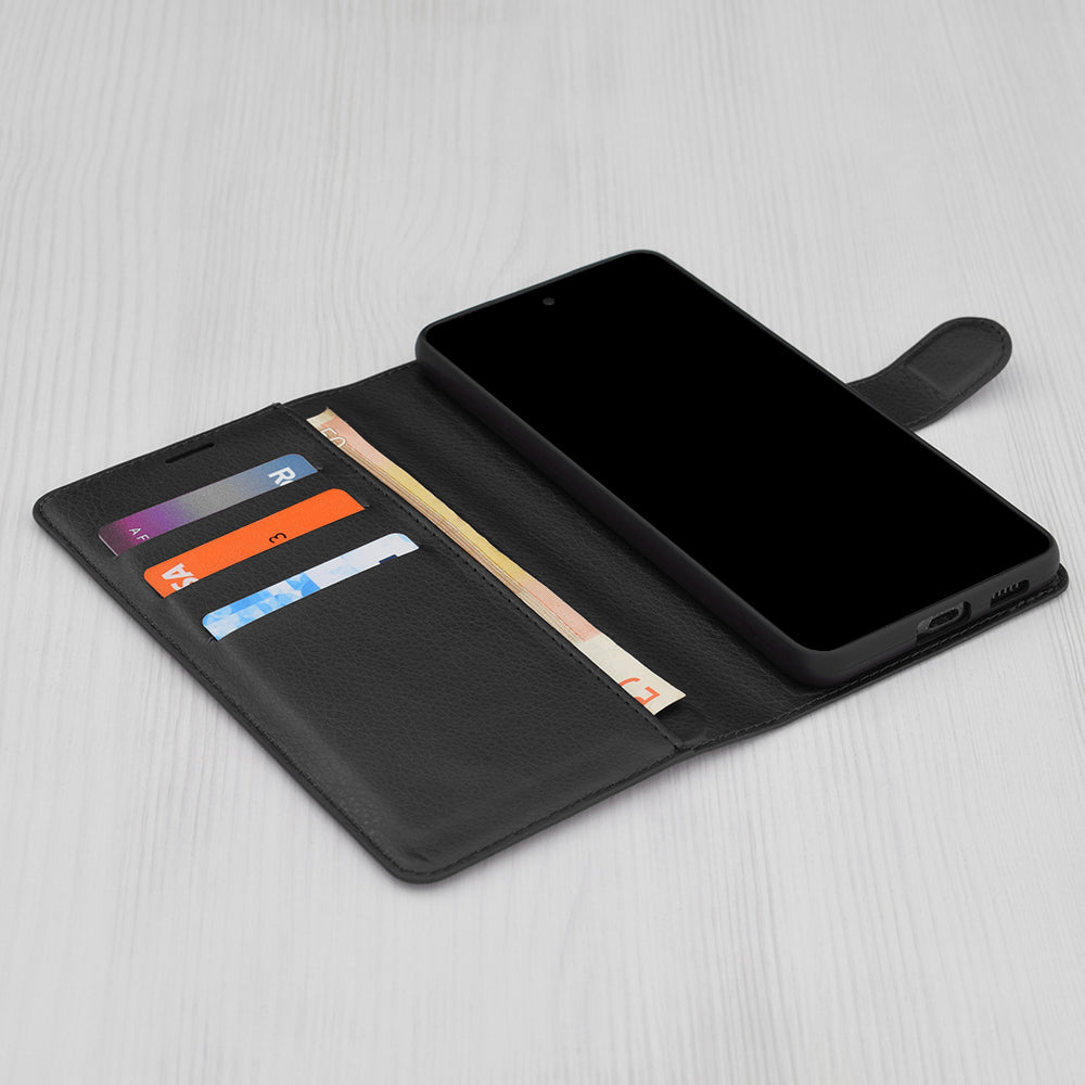 Futrola za Honor X9c / Magic7 Lite, Techsuit, Leather Folio, Crna