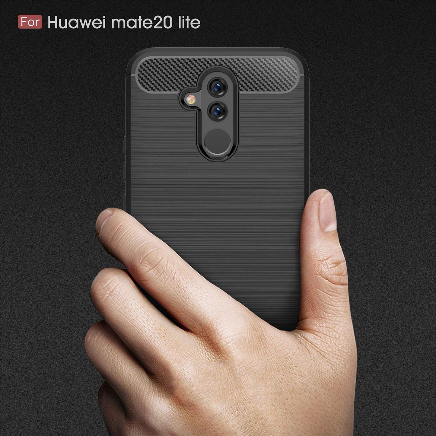 Futrola za Huawei Mate 20 Lite, Techsuit, Karbon, Crna