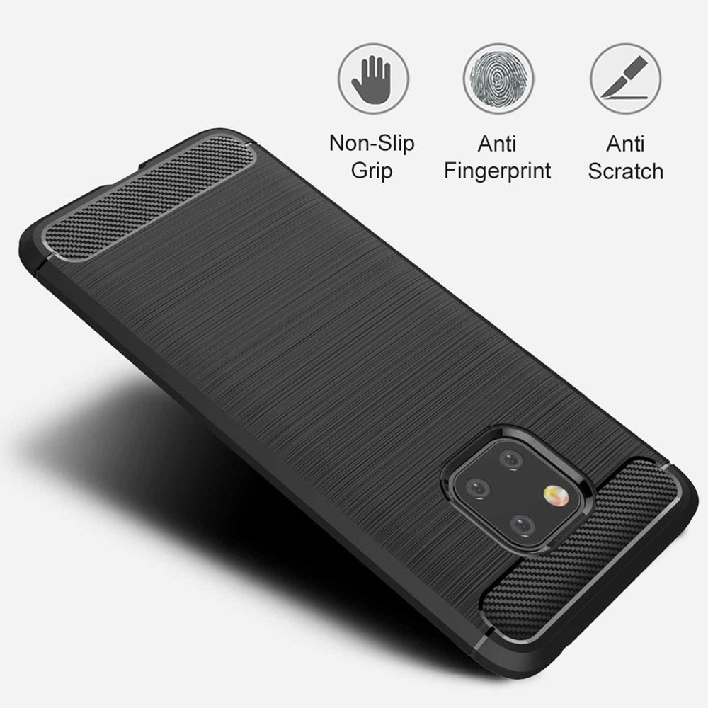 Futrola za Huawei Mate 20 Pro, Techsuit, Karbon, Crna