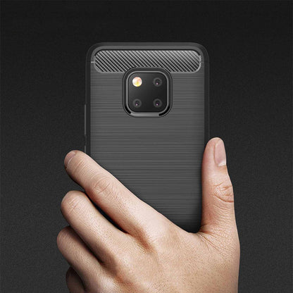 Futrola za Huawei Mate 20 Pro, Techsuit, Karbon, Crna