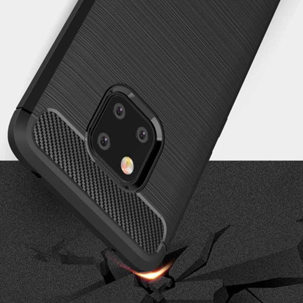 Futrola za Huawei Mate 20 Pro, Techsuit, Karbon, Crna
