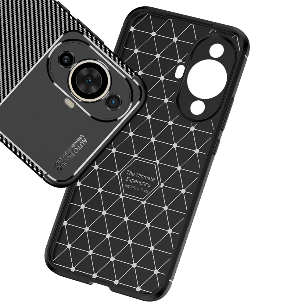 Futrola za Huawei nova 12s / nova 11, Techsuit, CarbonFiber, Crna
