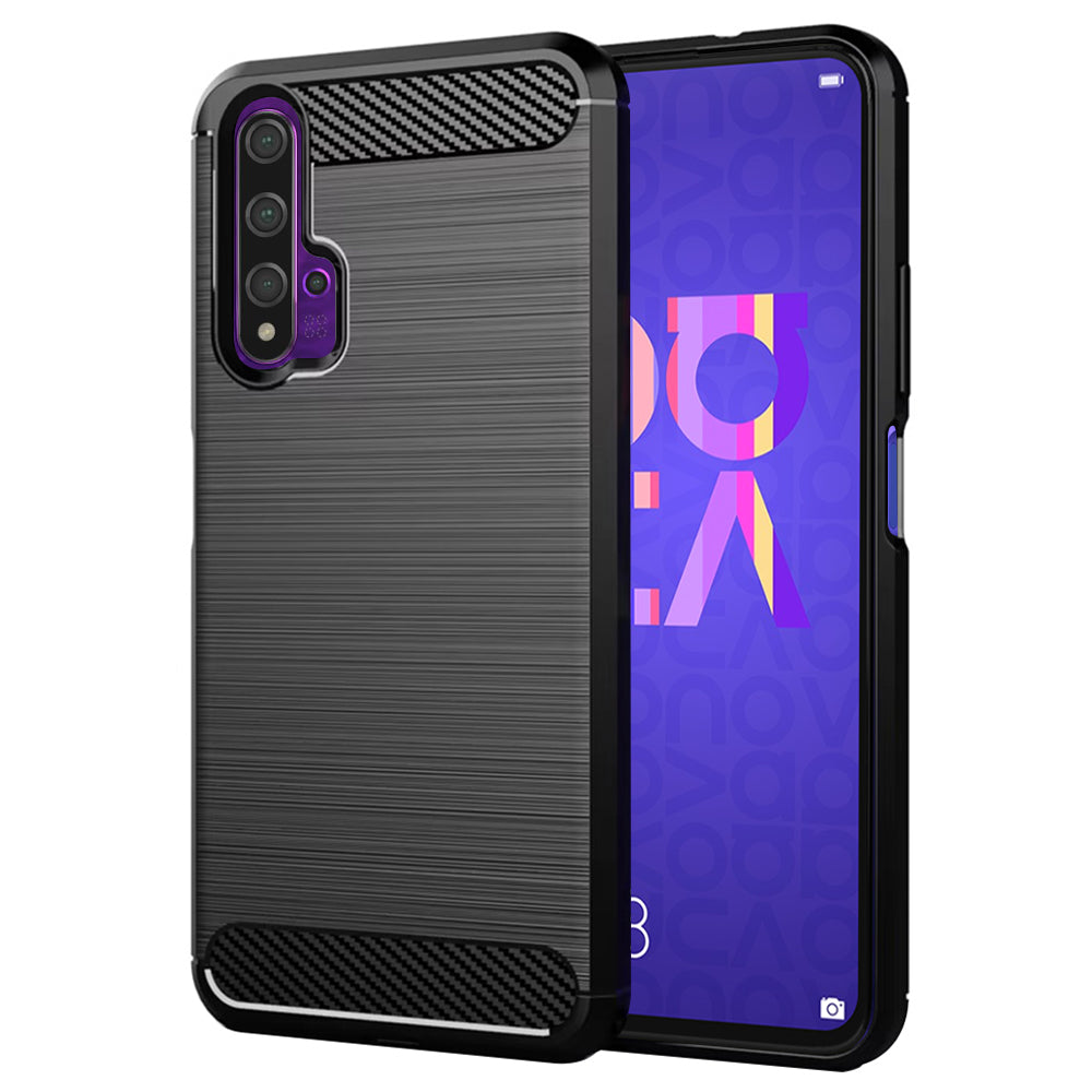 Futrola za Huawei nova 5T / Honor 20, Techsuit, Karbon, Crna