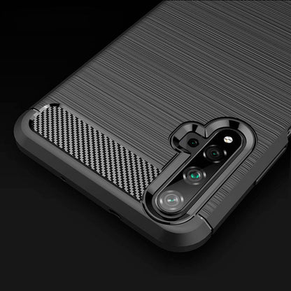 Futrola za Huawei nova 5T / Honor 20, Techsuit, Karbon, Crna