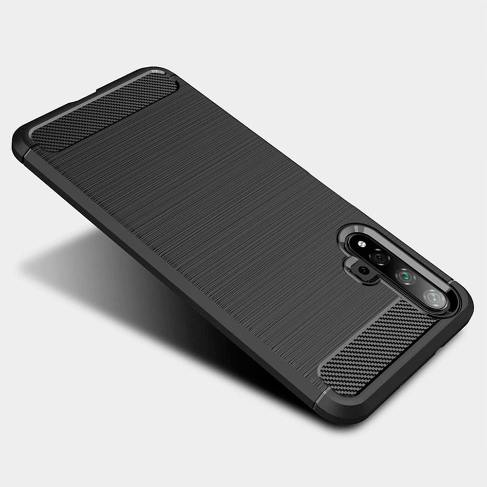 Futrola za Huawei nova 5T / Honor 20, Techsuit, Karbon, Crna