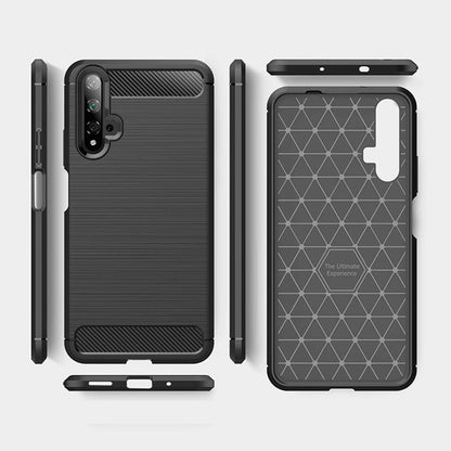Futrola za Huawei nova 5T / Honor 20, Techsuit, Karbon, Crna