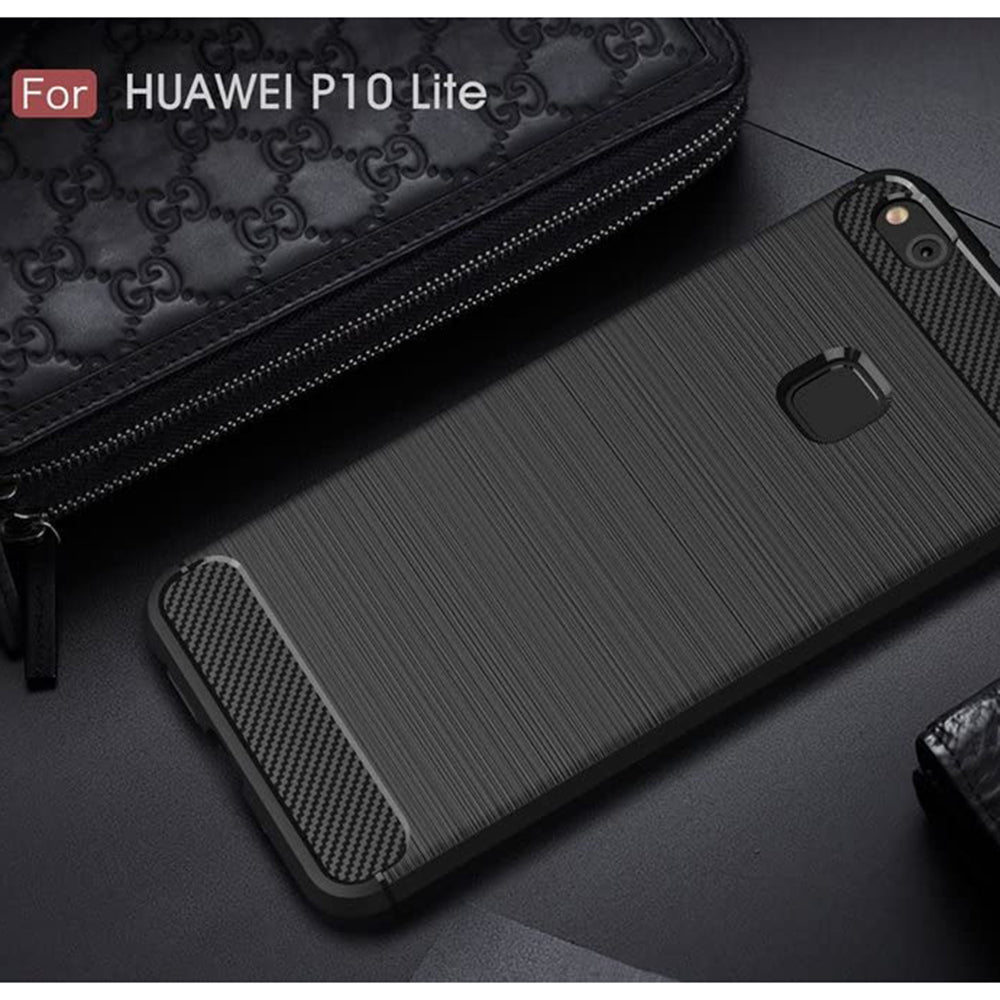 Futrola za Huawei P10 Lite, Techsuit, Karbon, Crna