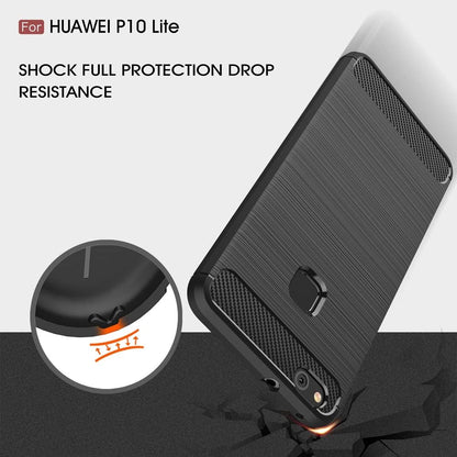 Futrola za Huawei P10 Lite, Techsuit, Karbon, Crna