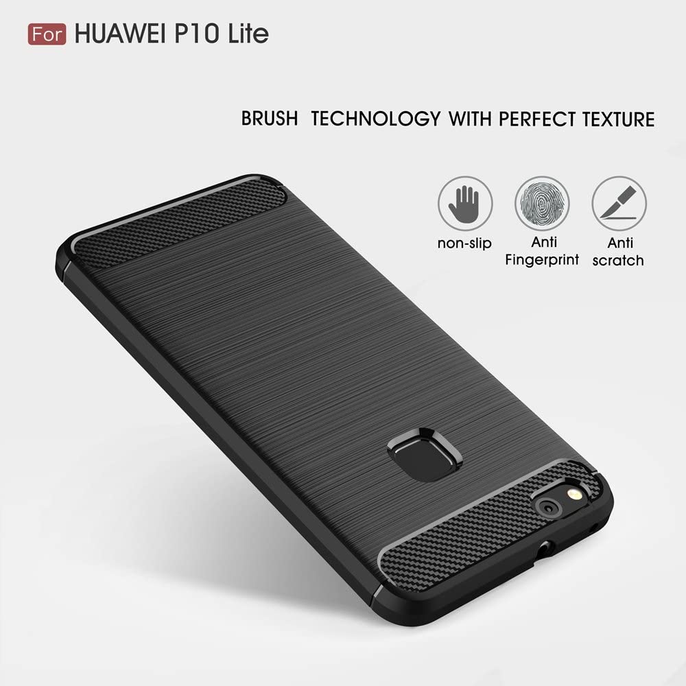 Futrola za Huawei P10 Lite, Techsuit, Karbon, Crna
