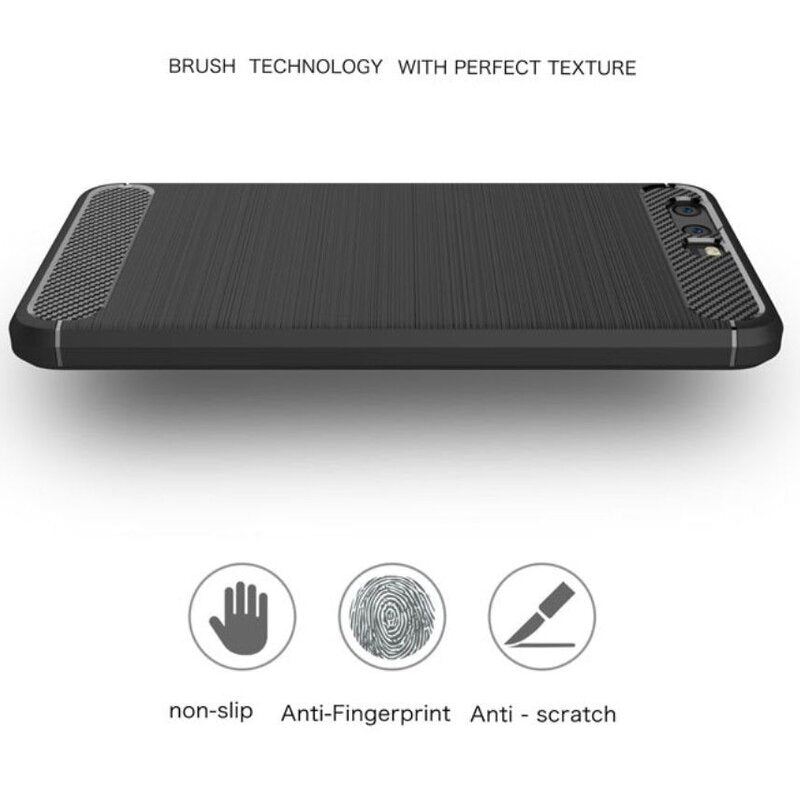Futrola za Huawei P10 Plus, Techsuit, Karbon, Crna