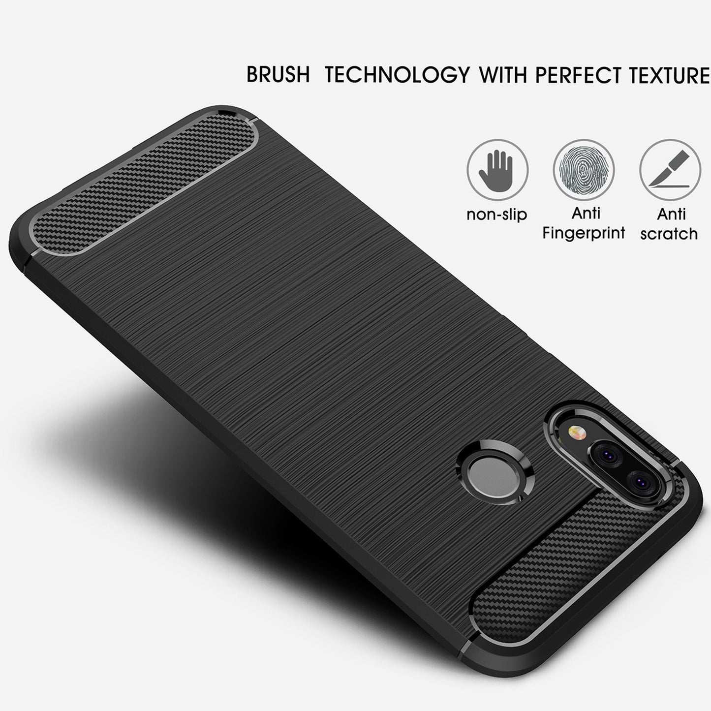 Futrola za Huawei P20 Lite, Techsuit, Karbon, Crna