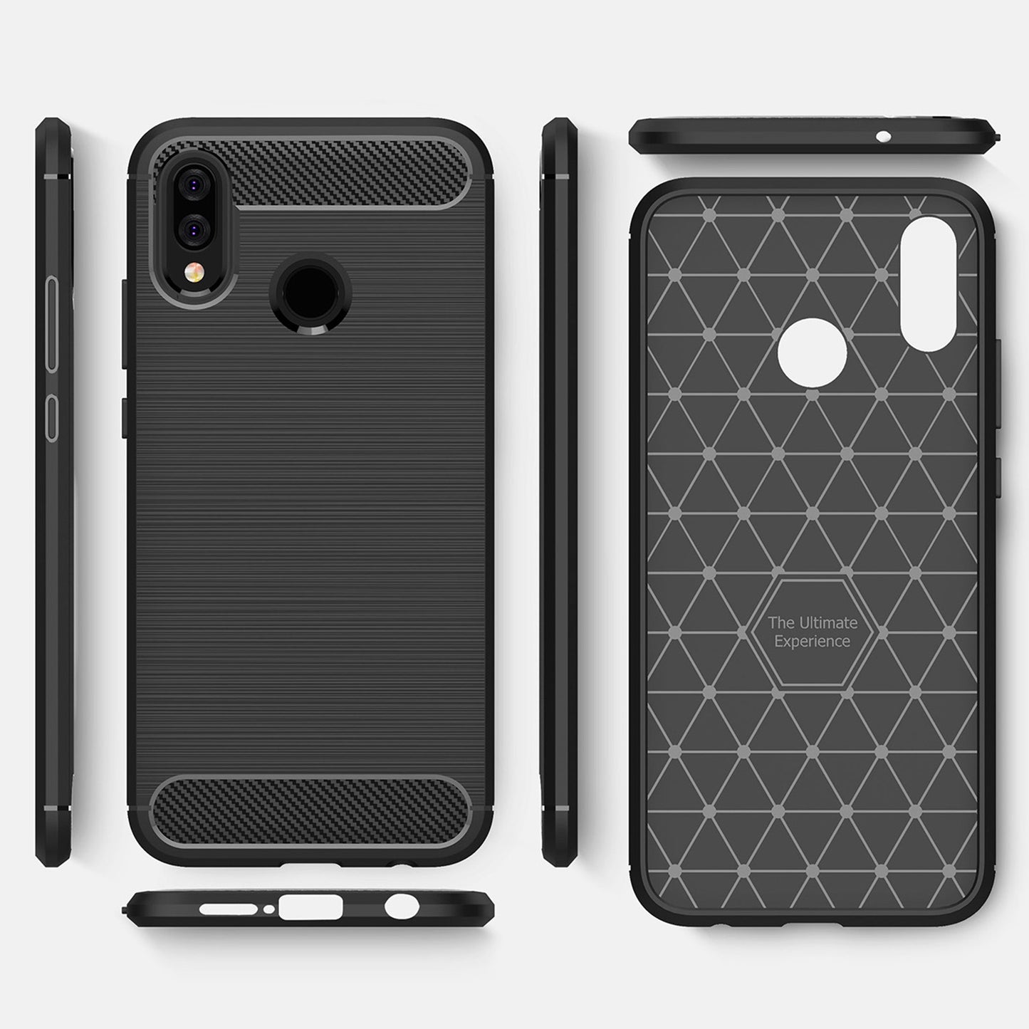 Futrola za Huawei P20 Lite, Techsuit, Karbon, Crna