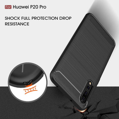 Futrola za Huawei P20 Pro, Techsuit, Karbon, Crna