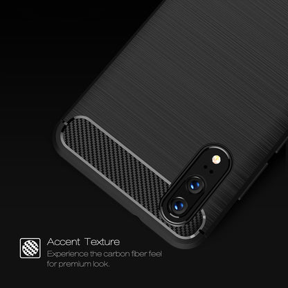 Futrola za Huawei P20, Techsuit, Karbon, Crna