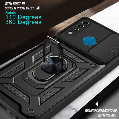 Futrola za Huawei P30 lite New Edition / P30 lite, Techsuit, CamShield, Crna