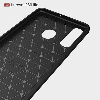 Futrola za Huawei P30 lite New Edition / P30 lite, Techsuit, Karbon, Crna