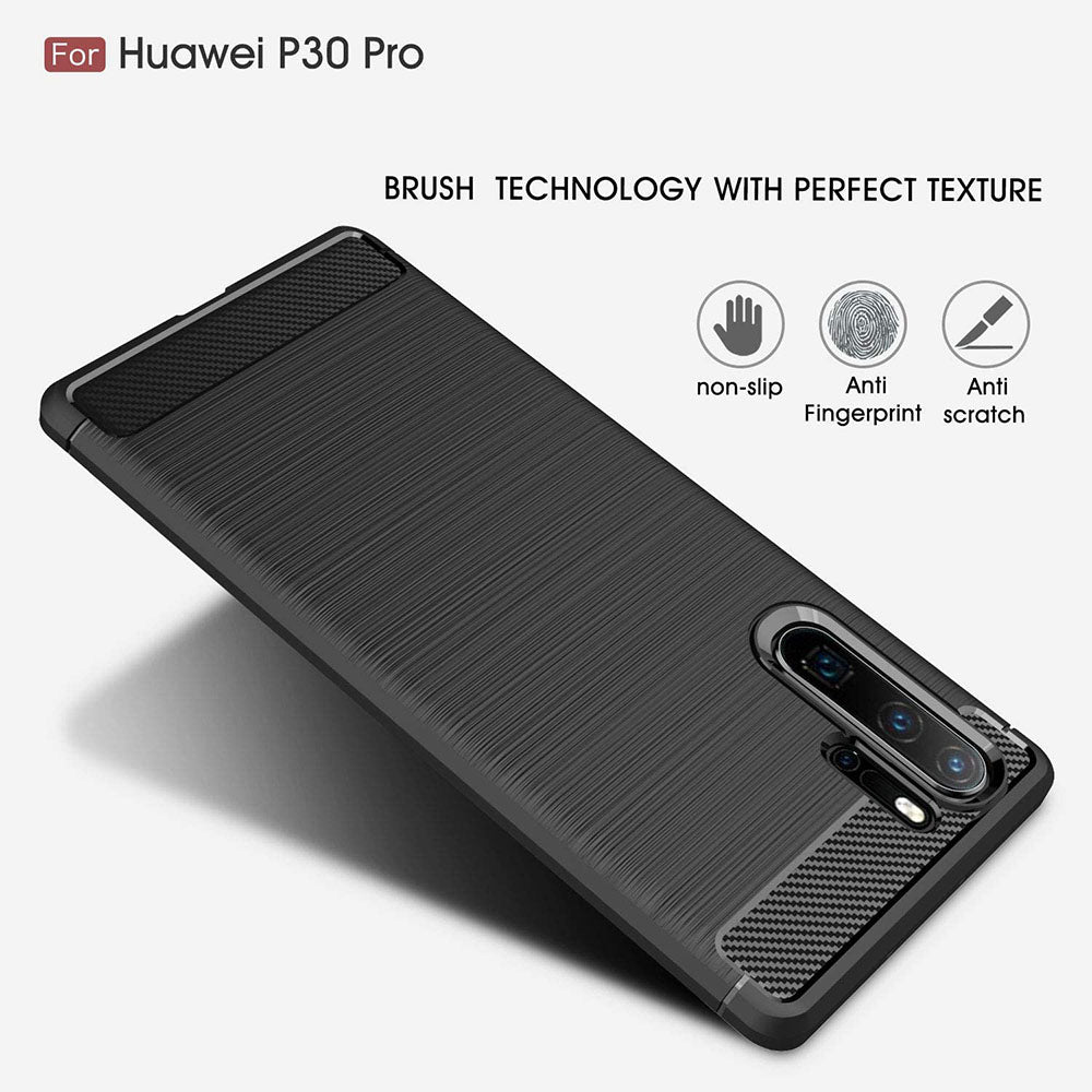 Futrola za Huawei P30 Pro New Edition / P30 Pro, Techsuit, Karbon, Crna