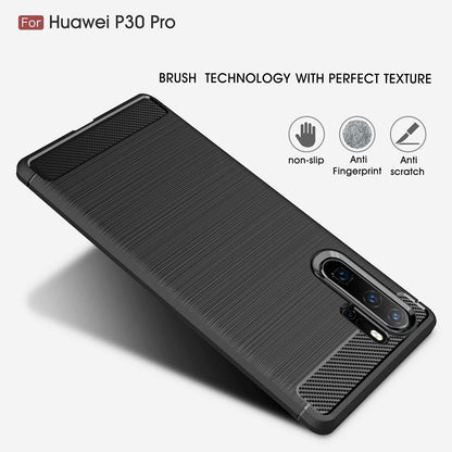 Futrola za Huawei P30 Pro New Edition / P30 Pro, Techsuit, Karbon, Crna