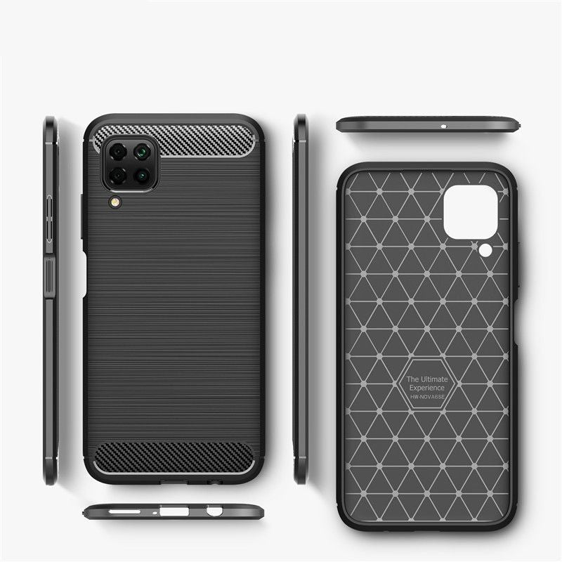 Futrola za Huawei P40 lite 4G, Techsuit, Karbon, Crna