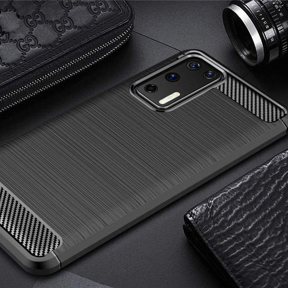 Futrola za Huawei P40 Pro, Techsuit, Karbon, Crna