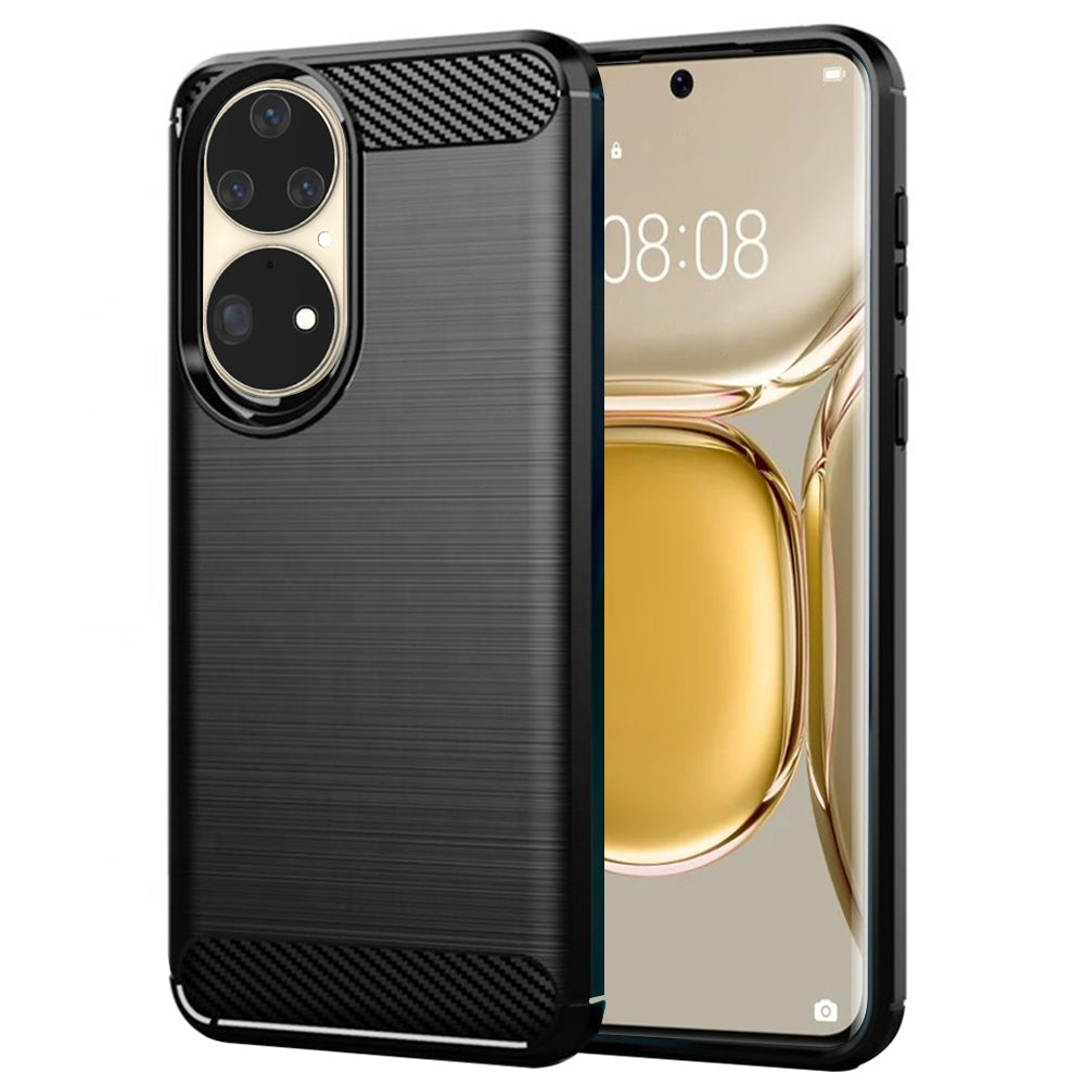 Futrola za Huawei P50 Pro, Techsuit, Karbon, Crna