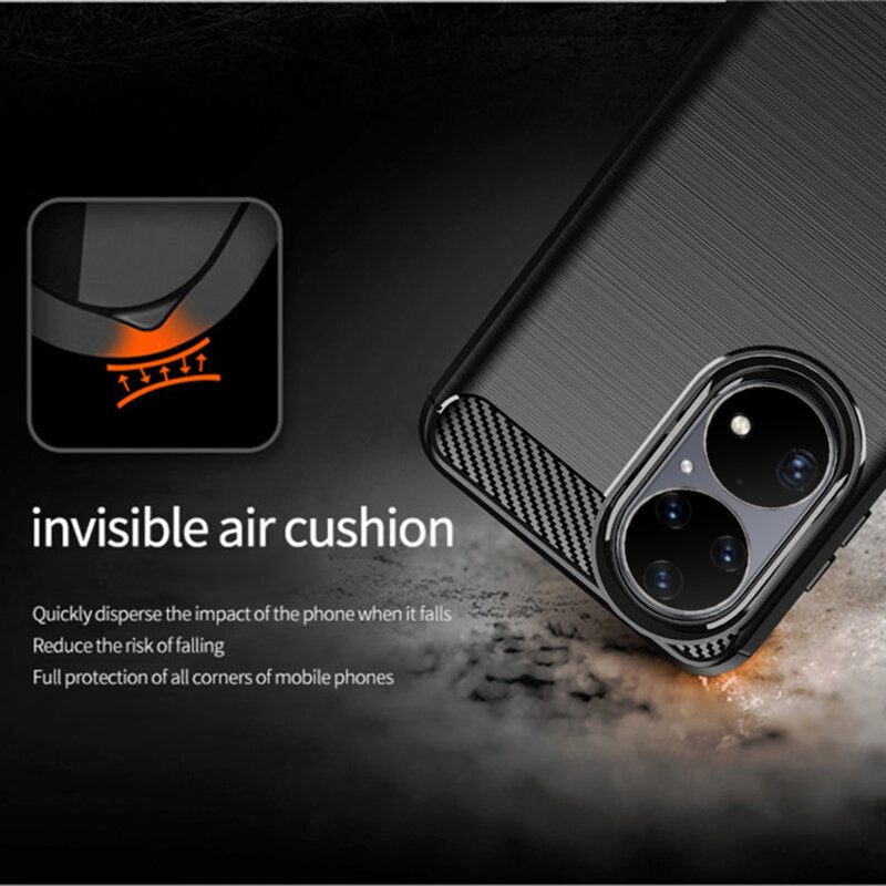 Futrola za Huawei P50 Pro, Techsuit, Karbon, Crna